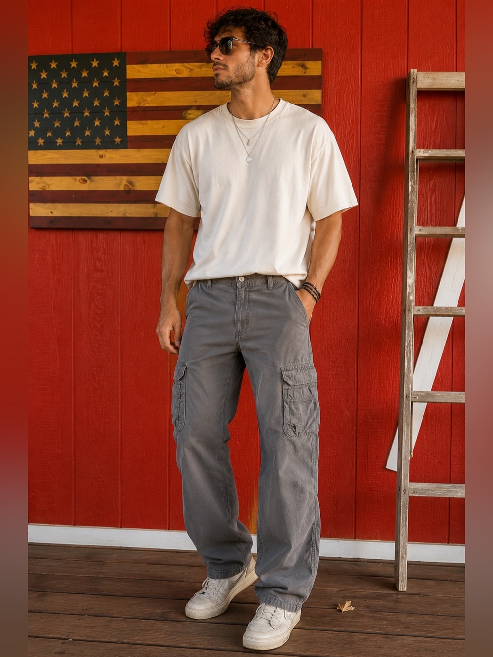 Dockers Olive Cargo Pants with Zip Pocket